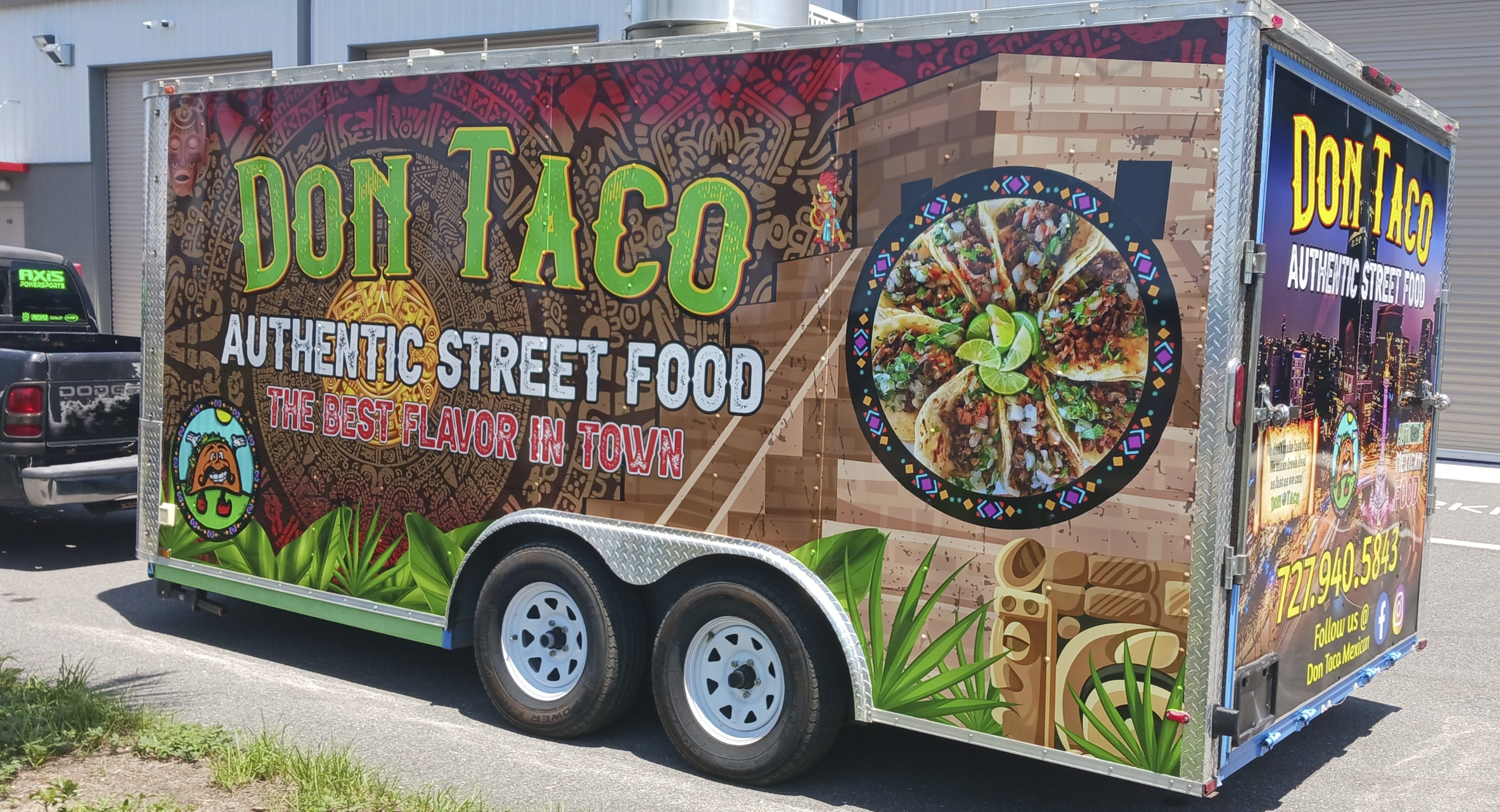 Don Taco food trailer wrap